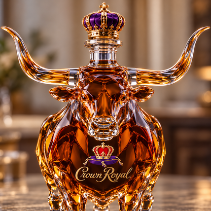 👑Crown Royal Texas Longhorns Whiskey Bottle
