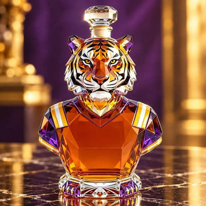 Geometric Crystal Tiger Whiskey Decanter