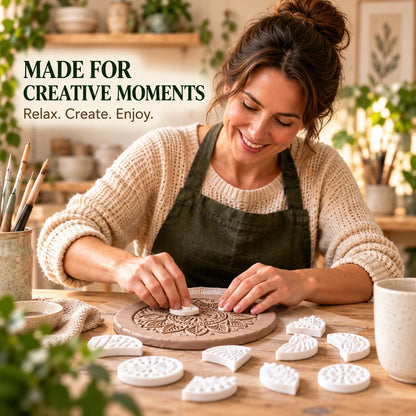 🌸🎨 Blooming Floral Mosaic Stamp Set – 11-Piece Creative DIY Craft Kit for Handmade Cards, Journals & Paper Art ✨