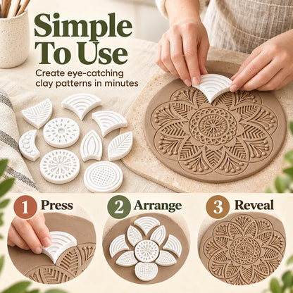 🌸🎨 Blooming Floral Mosaic Stamp Set – 11-Piece Creative DIY Craft Kit for Handmade Cards, Journals & Paper Art ✨