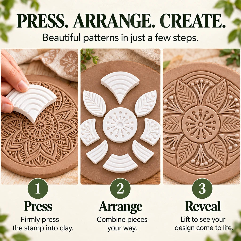 🌸🎨 Blooming Floral Mosaic Stamp Set – 11-Piece Creative DIY Craft Kit for Handmade Cards, Journals & Paper Art ✨