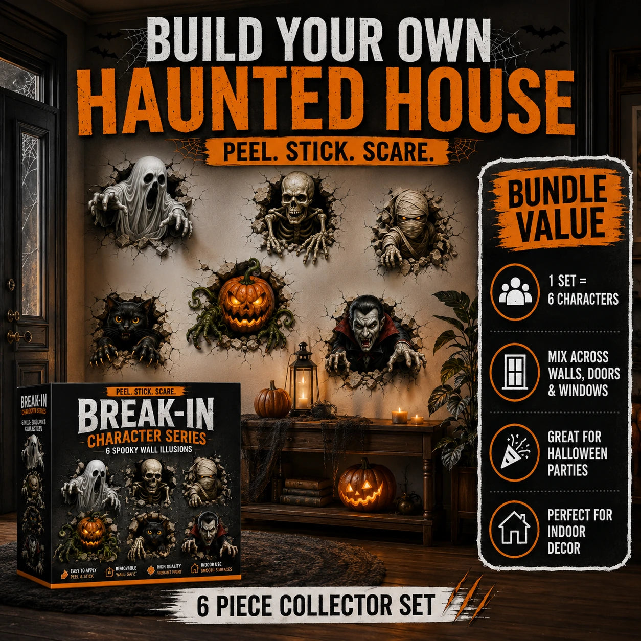 Bundle value image showing six-piece Break-In Character Series collector set