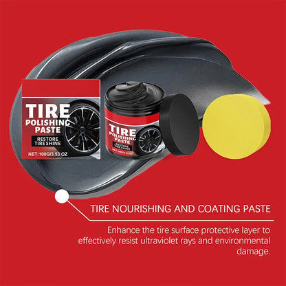 🎉✨Tire Shine Balm with Sponge – Restore a Deep Black Finish