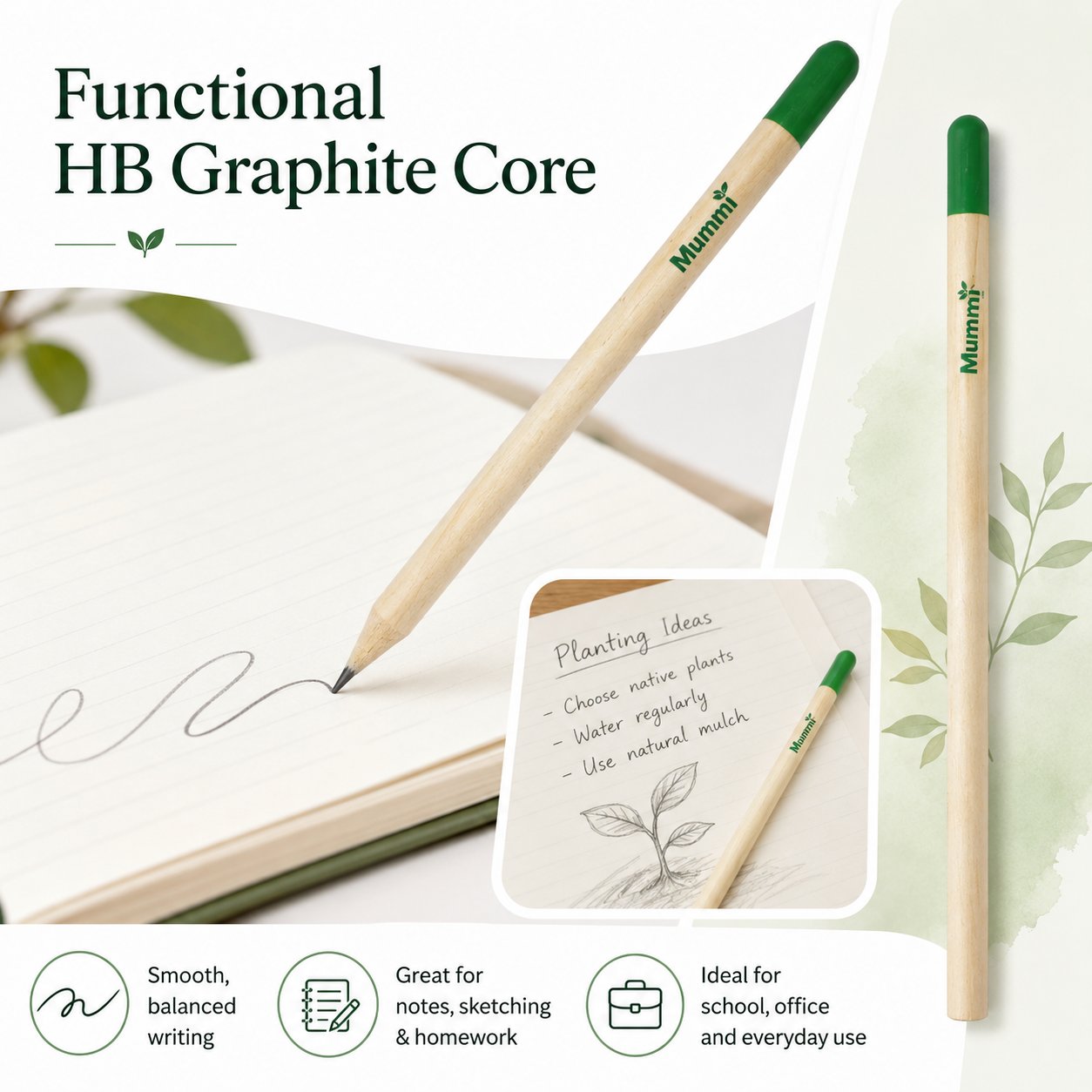 Plantable Green Seed Pencil — Write, Plant & Grow