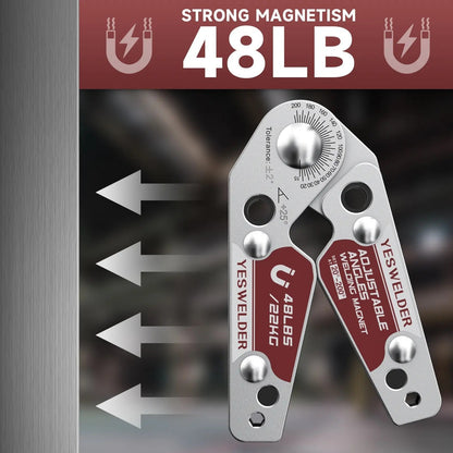 🧲 Adjustable-Angle Welding Magnet – 48 or 77 lb