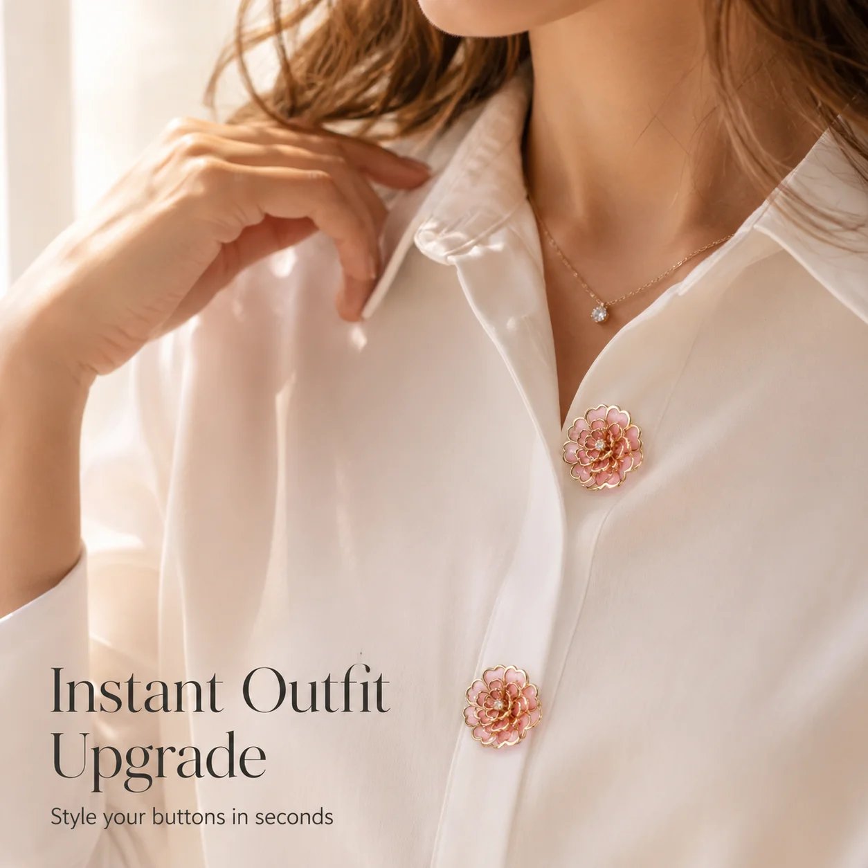 🎉🌸 Flower Button Covers – Instant No-Sew Shirt & Blouse Upgrade