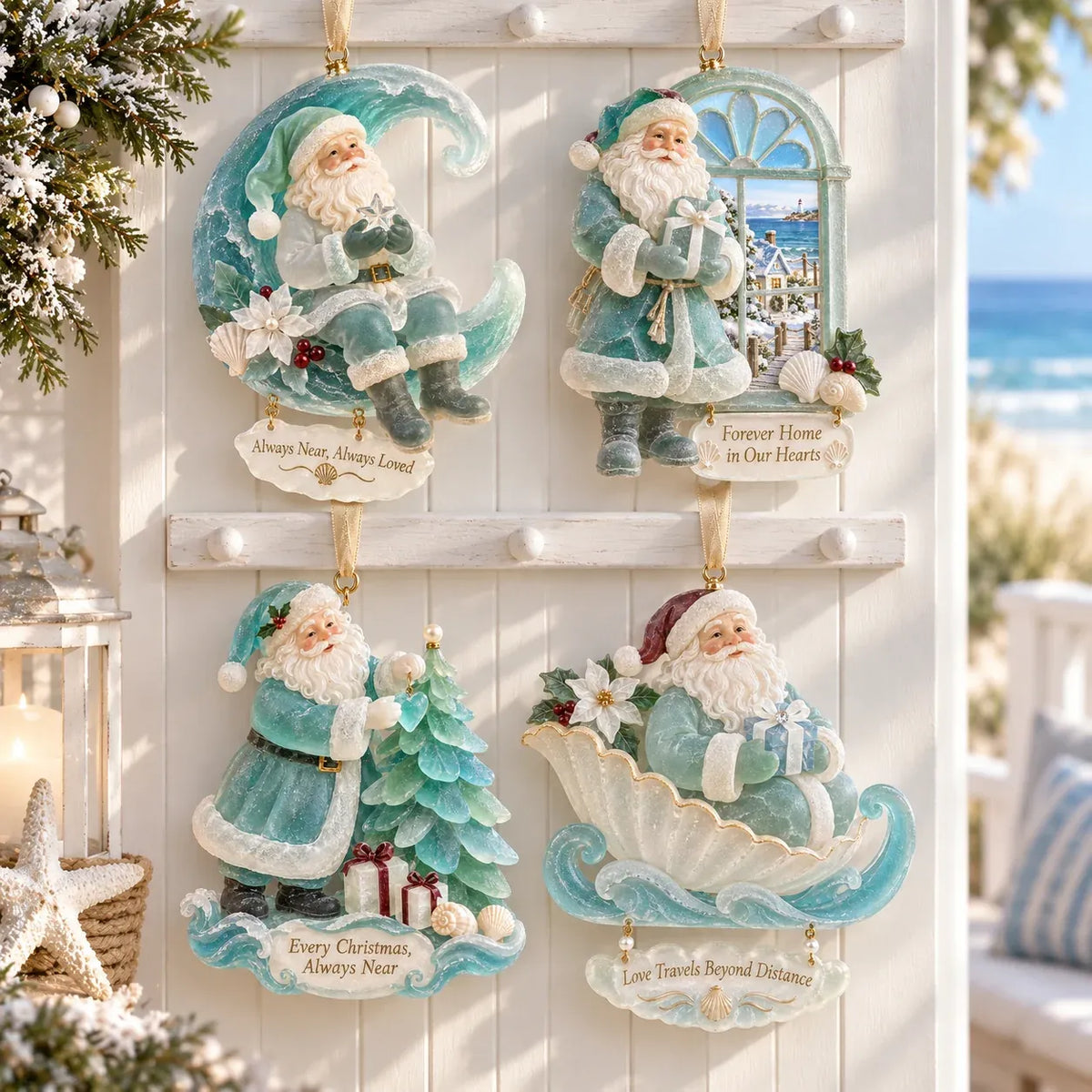 🎄Coastal Santa Christmas Ornament