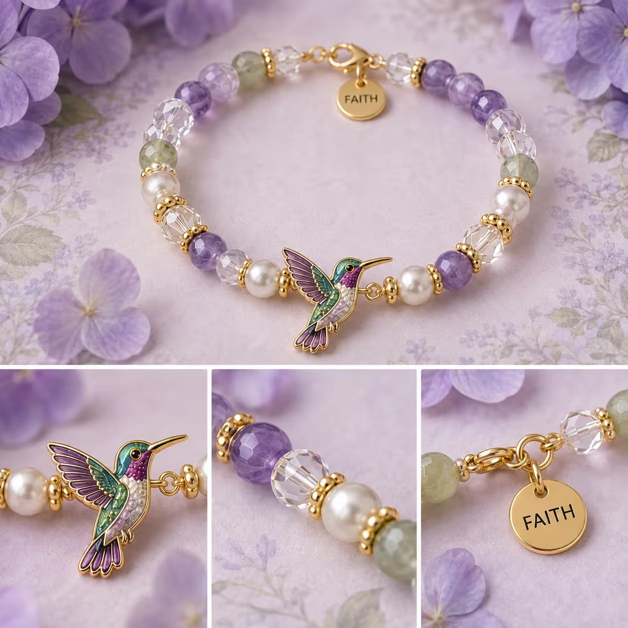 ✝️ Psalm 46:10 Faith Bracelet | Limited Edition 2026 Christian Jewelry with 7 Meaningful Nature Symbols, Gemstone-Style Beads & Scripture Gift Box