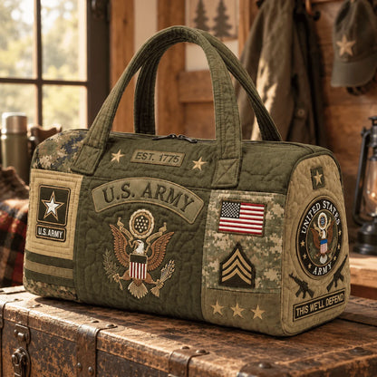 100% Handmade US Military Heritage Quilted Duffel Bag(𝐌𝐢𝐜𝐡𝐚𝐞𝐥 𝐇𝐚𝐫𝐫𝐢𝐬 𝐇𝐚𝐧𝐝𝐦𝐚𝐝𝐞®)