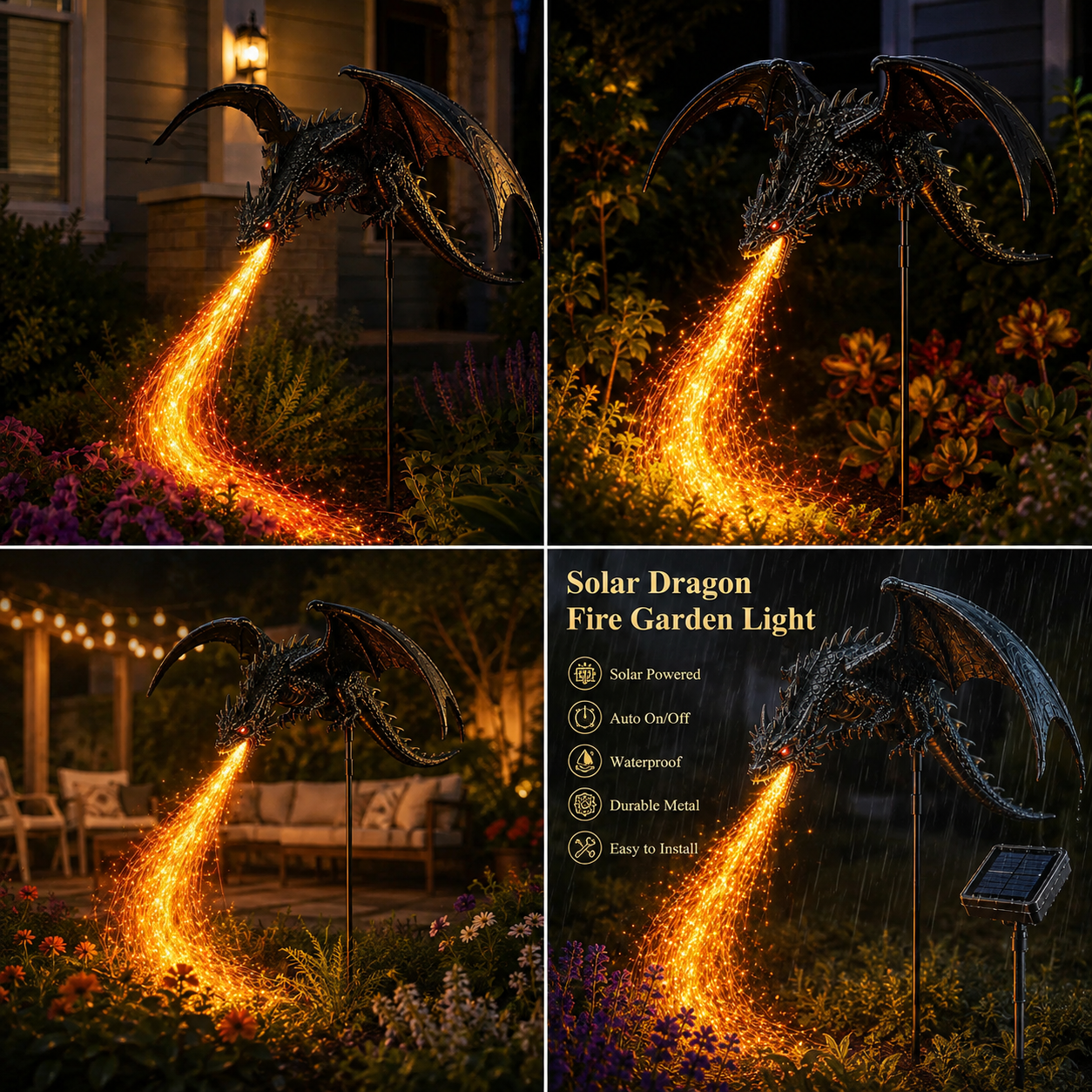 ✨Solar Dragon Fire Garden Light