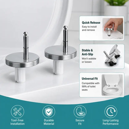 🔧2-pack of universal toilet seat expansion bolts - suitable for loose toilet seats