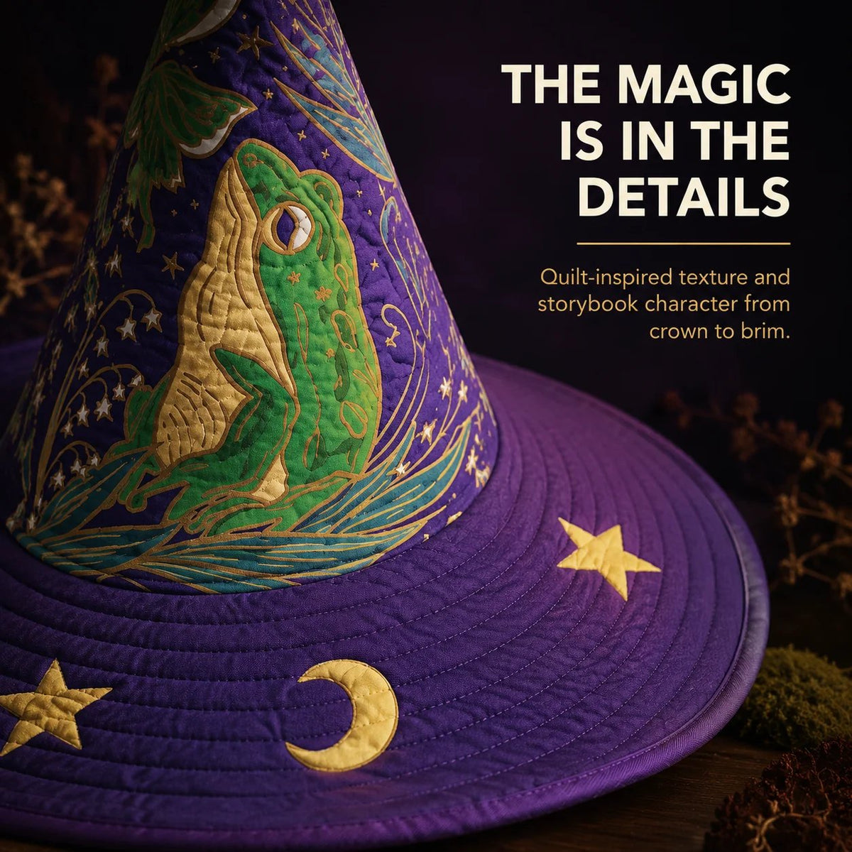 🔥Last Day 49% OFF - 🧙‍♀️ ✨ Quilted Patchwork Witch Hat – Choose Your Magical Pattern