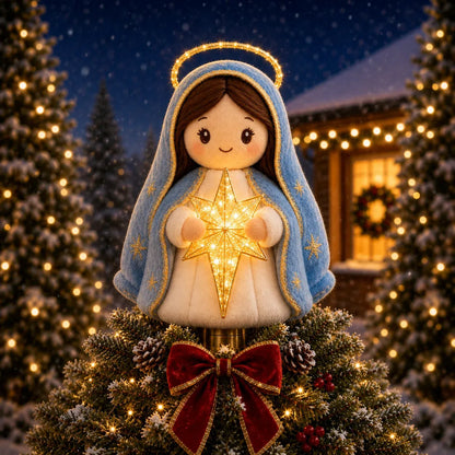✝️ Christian Christmas Tree Topper | Cute Jesus Blessing & Mary Grace Designs for Faith-Filled Trees, Family Traditions & Meaningful Holiday Décor 🎄