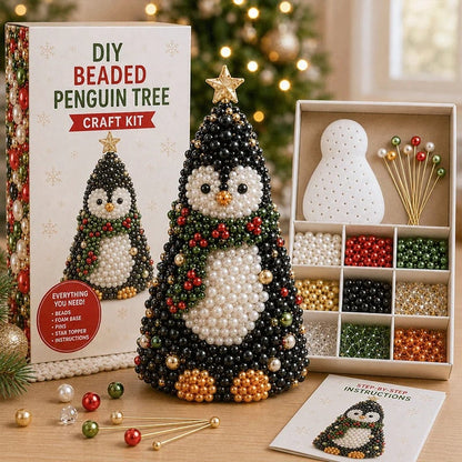 🔥HOT SALE 49% OFF🎁 🐾 Animal-Themed Beaded Christmas Tree DIY Kit🦊