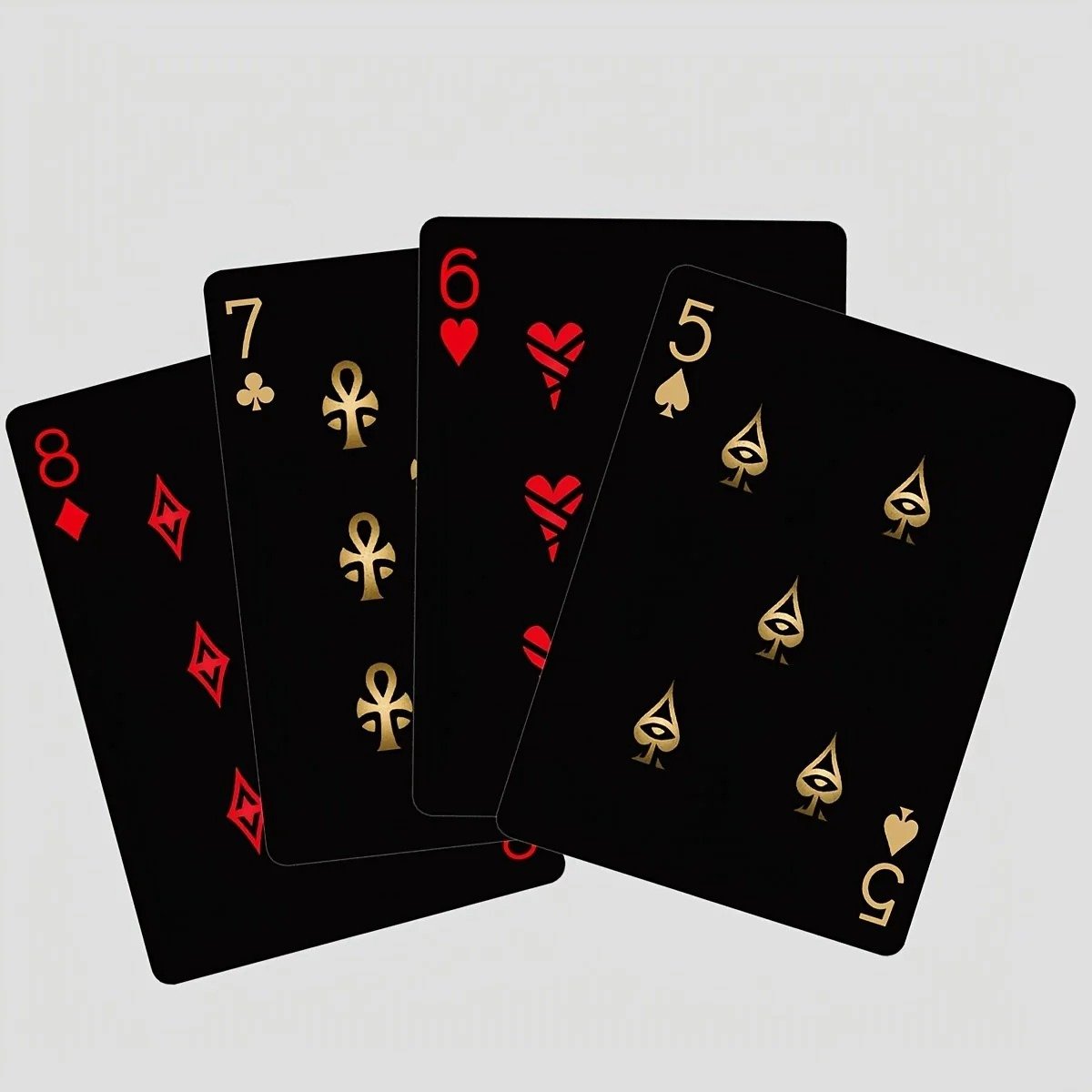 🃏👑 Black-Gold Egyptian Mythology Playing Cards