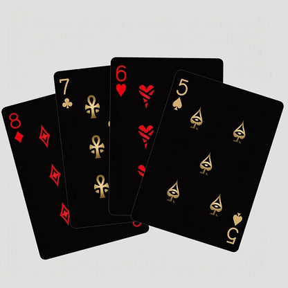🃏👑 Black-Gold Egyptian Mythology Playing Cards