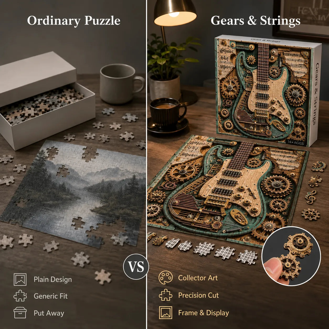 ⏰LAST DAY 50% OFF 🧩Creative Steampunk Guitar 3D Puzzle