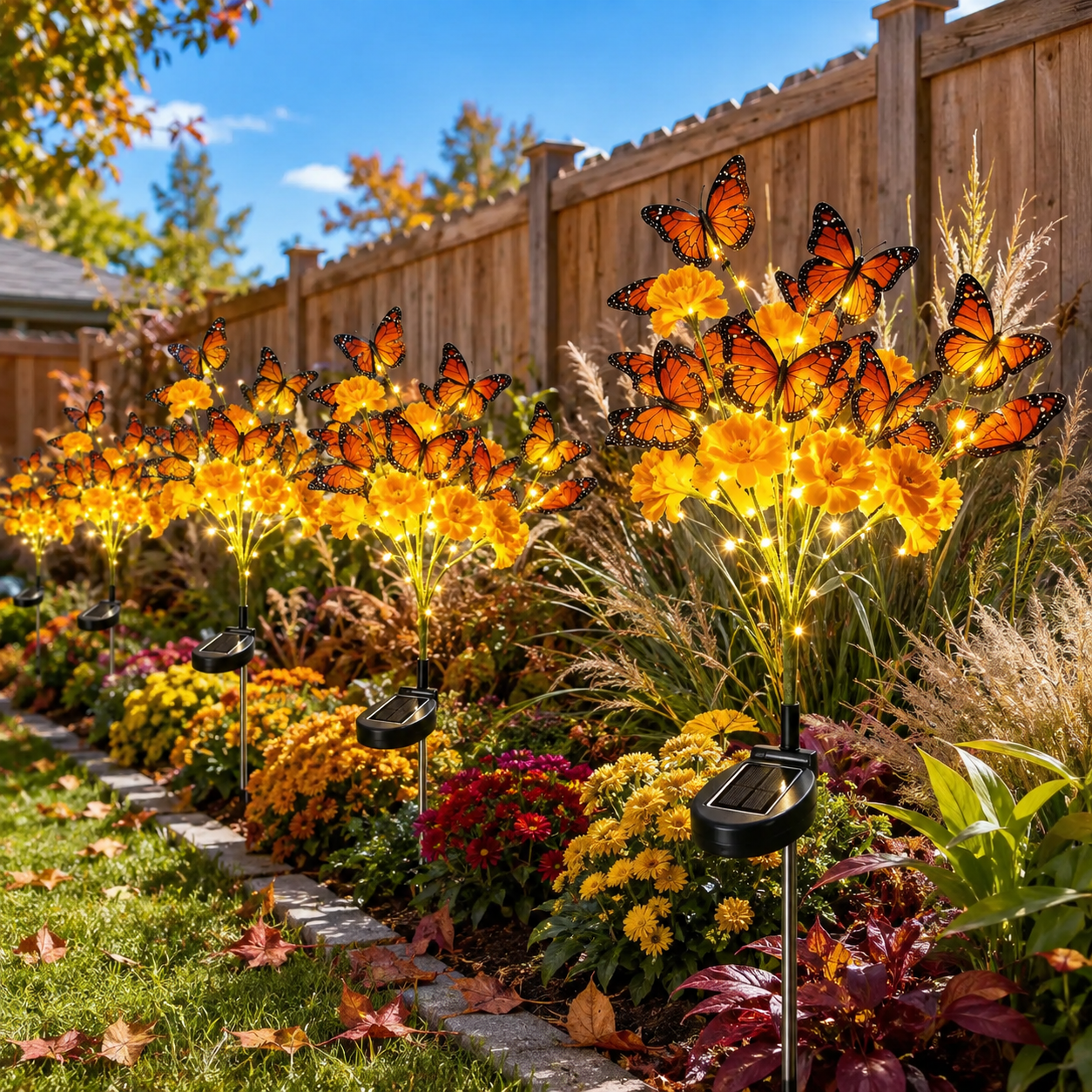 🦋 Solar Butterfly Flower Garden Lights