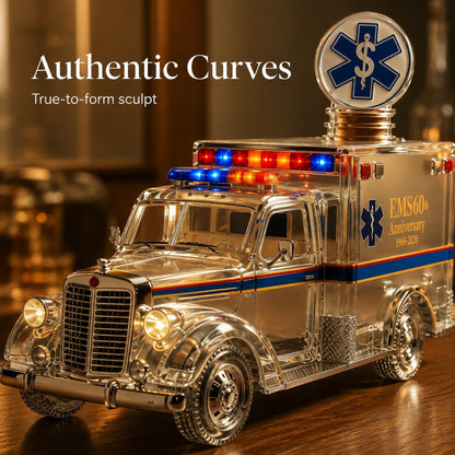 🚑 EMS 60th Anniversary Ambulance Model Decanter Bottle