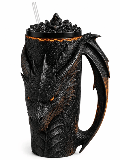 🐉 Unleash the Mythic Flame:Dragon‑Scale Insulated Tumbler | Fantasy Collectible Drink Cup For Hot & Cold Drinks