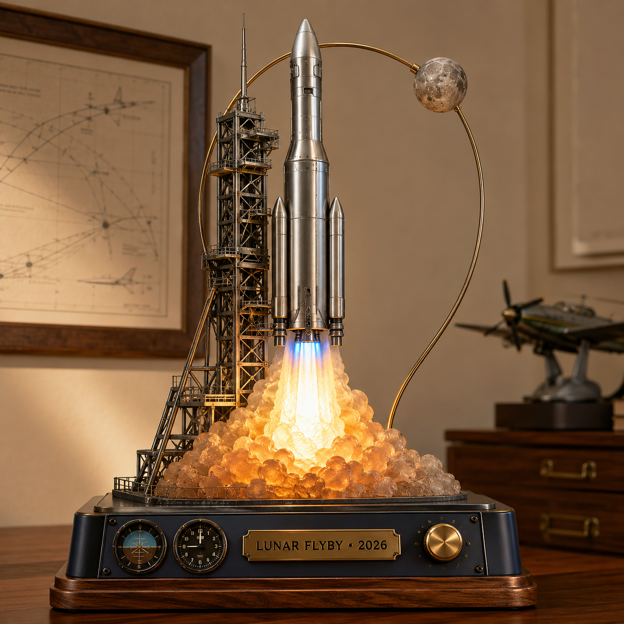 Lunar Flyby 2026 Rocket Launch Display