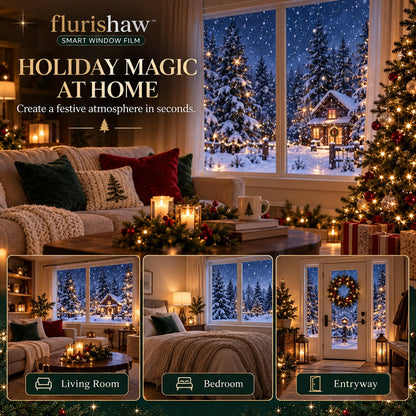 Magic Window Film | App‑Controllable 4K Christmas Holiday Window Decor Film