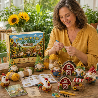🧶💕 Cozy Gnome Crochet Starter Kit – All-in-One DIY Set with Video Guidance