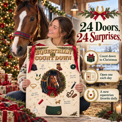 🐴24 Days Equestrian Countdown Advent Calendar | Horse Riding Gear Christmas Gift for Horse Lovers