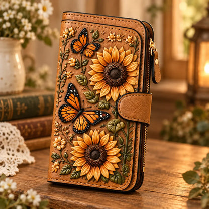 ✨ Vintage Embossed Art Wallet – Choose Your Favorite Design