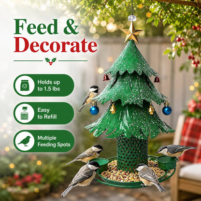 🎁🍂Christmas Tree Bird Feeder🎄Festive Backyard Holiday Decor