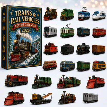 🔥Last Day 49% OFF - 🚂Trains & Rail Vehicles Advent Calendar 2026 – 24 Railway Surprises