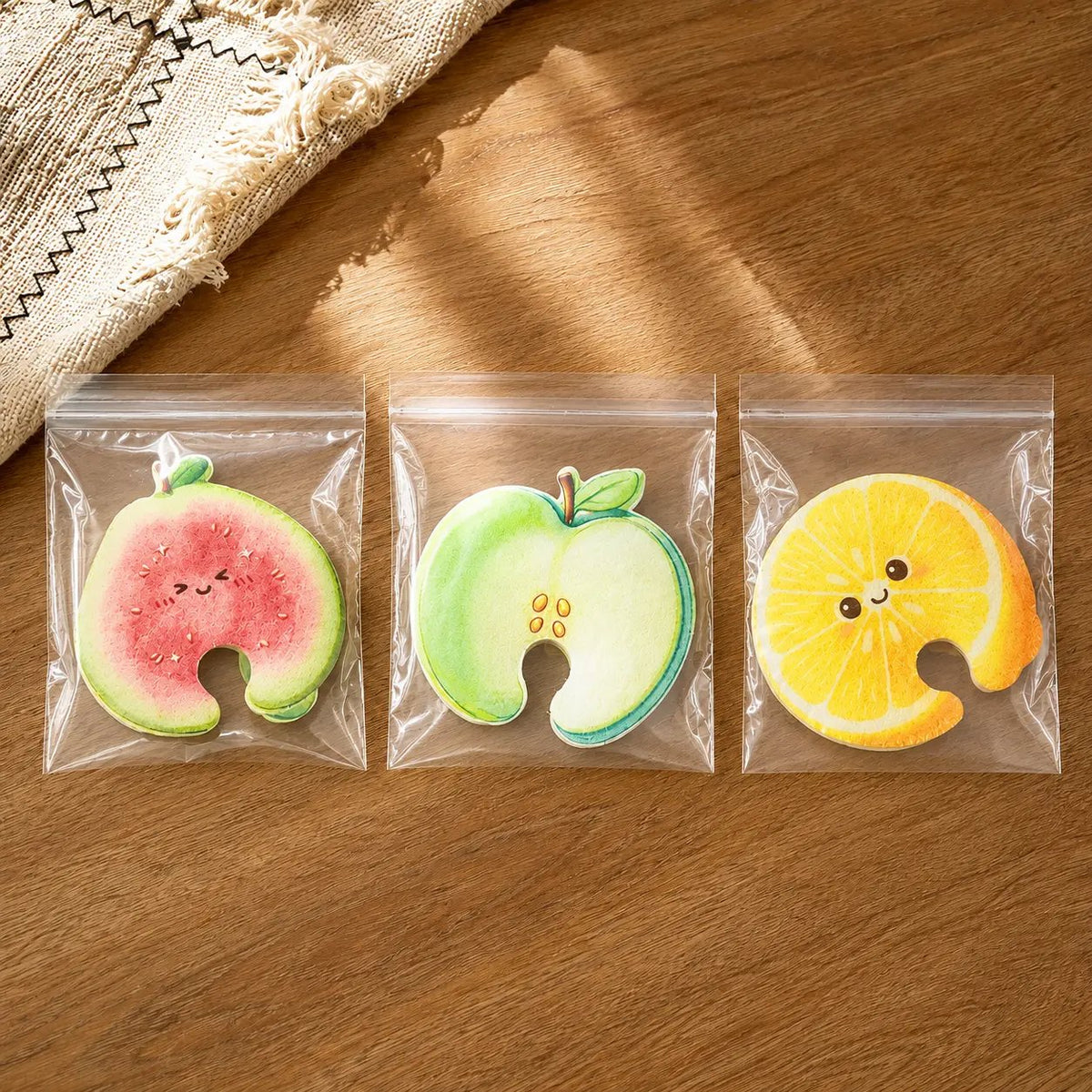 🍋🧽 Fruit Pop-Up Cleaning Sponges – 3-Piece Cellulose Kitchen Cleaning Set