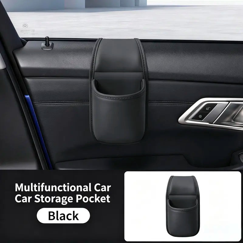 Black multifunctional car storage pocket