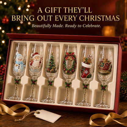 🎁Christmas Magic Champagne Glass Collection✨