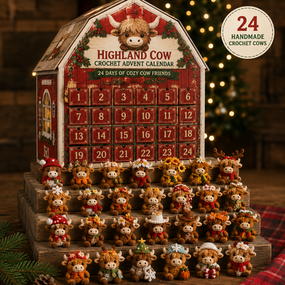 2026 Highland Cow Crochet Advent Calendar – 24 Days of Cozy Cow Friends