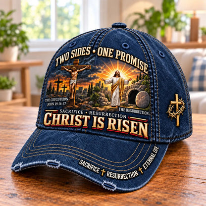 🔥Last Day 50% OFF ✝️ Christ Is Risen Two Sides One Promise Baseball Cap