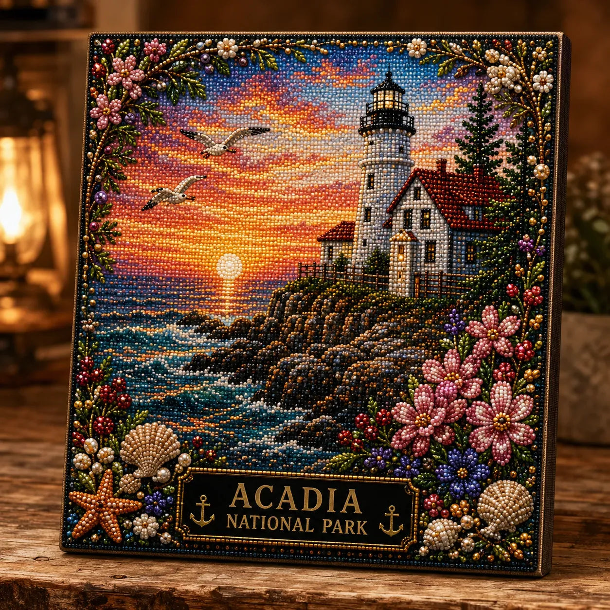 🏔️🌲 Premium 3D Pearl National Parks Wall Art Kit | Luxury Flocked Canvas with Scratch-Resistant Non-Fading Pearl Beads DIY Nature Decor ✨
