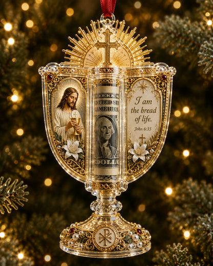 Christian Cash Gift Christmas Ornament – Faith-Inspired Money Holder Keepsake