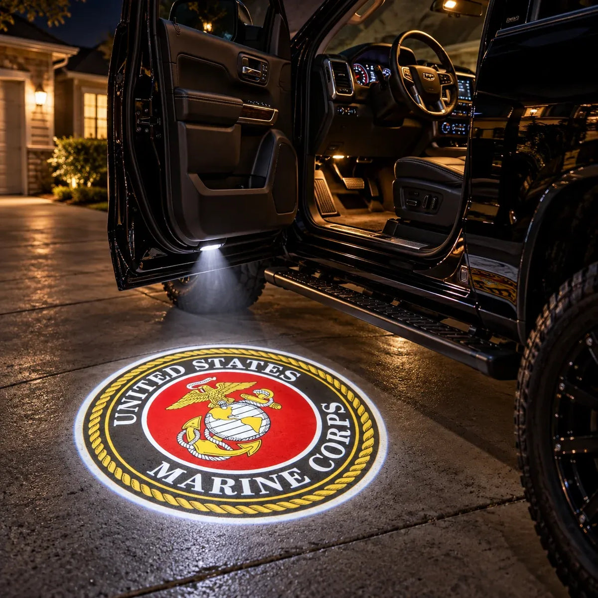 🇺🇸 HonorBeam™ Car Welcome Light | Patriotic Door Projection for Veterans & Military Families 🎖️