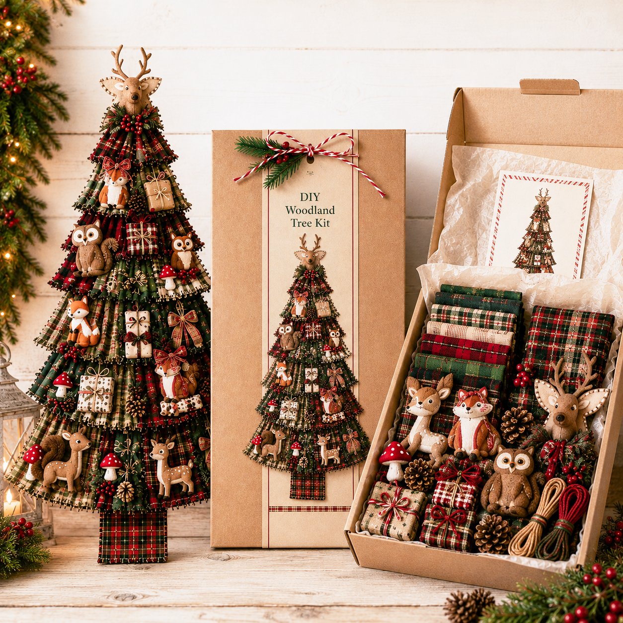 🎄Beginner-Friendly DIY Oversized Patchwork Christmas Tree Door Hanging Kit | Complete Kit with All Tools & Step-by-Step Guide Included 💕