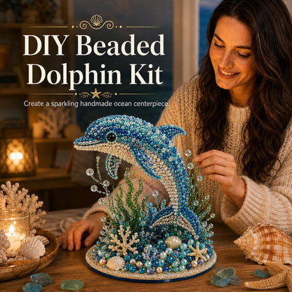 🔥 LAST DAY 49% OFF – 🌊 Ocean Sparkle Animal Craft Kit | Create a Dimensional Underwater Centerpiece with Colorful Beads, Pearls & Coastal Details 🐚✨