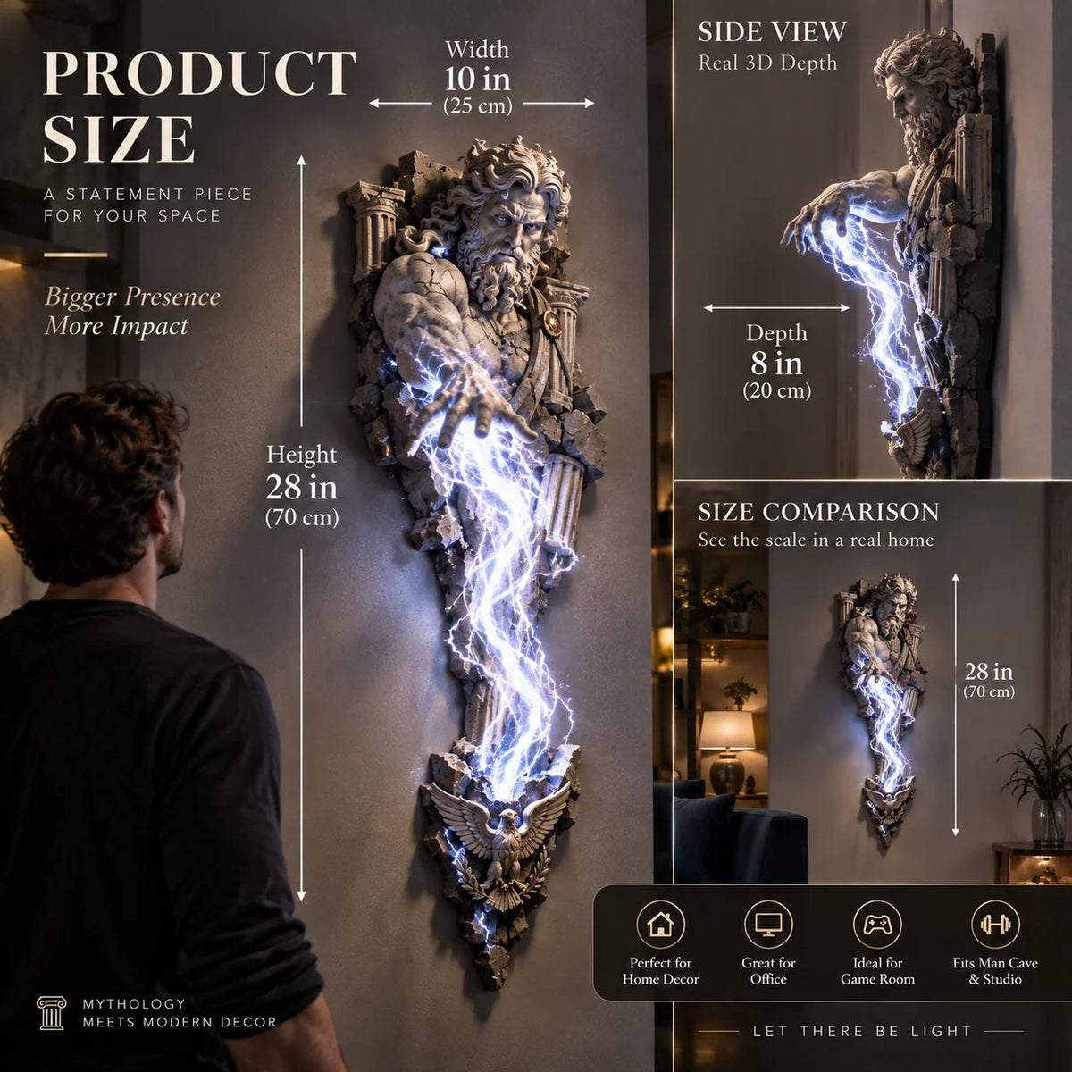⏰ Limited Stock 49% OFF  ⚡🌊 Mythological Sculpture Wall Lamp Collection 🏛✨