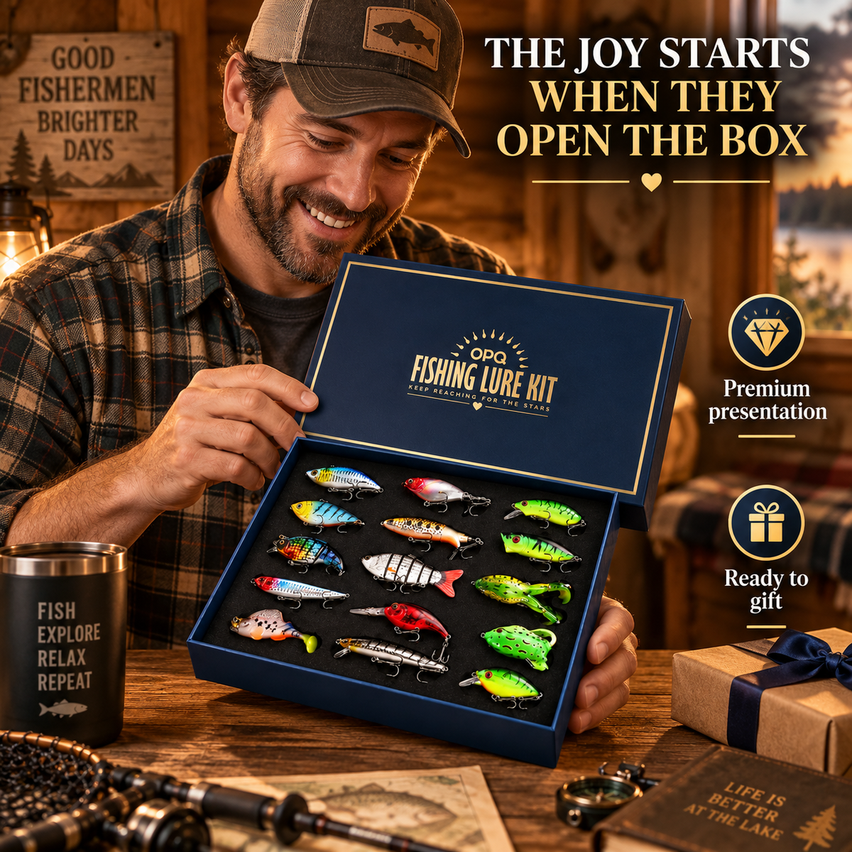 The Perfect Catch — 15-Piece Fishing Gift Box