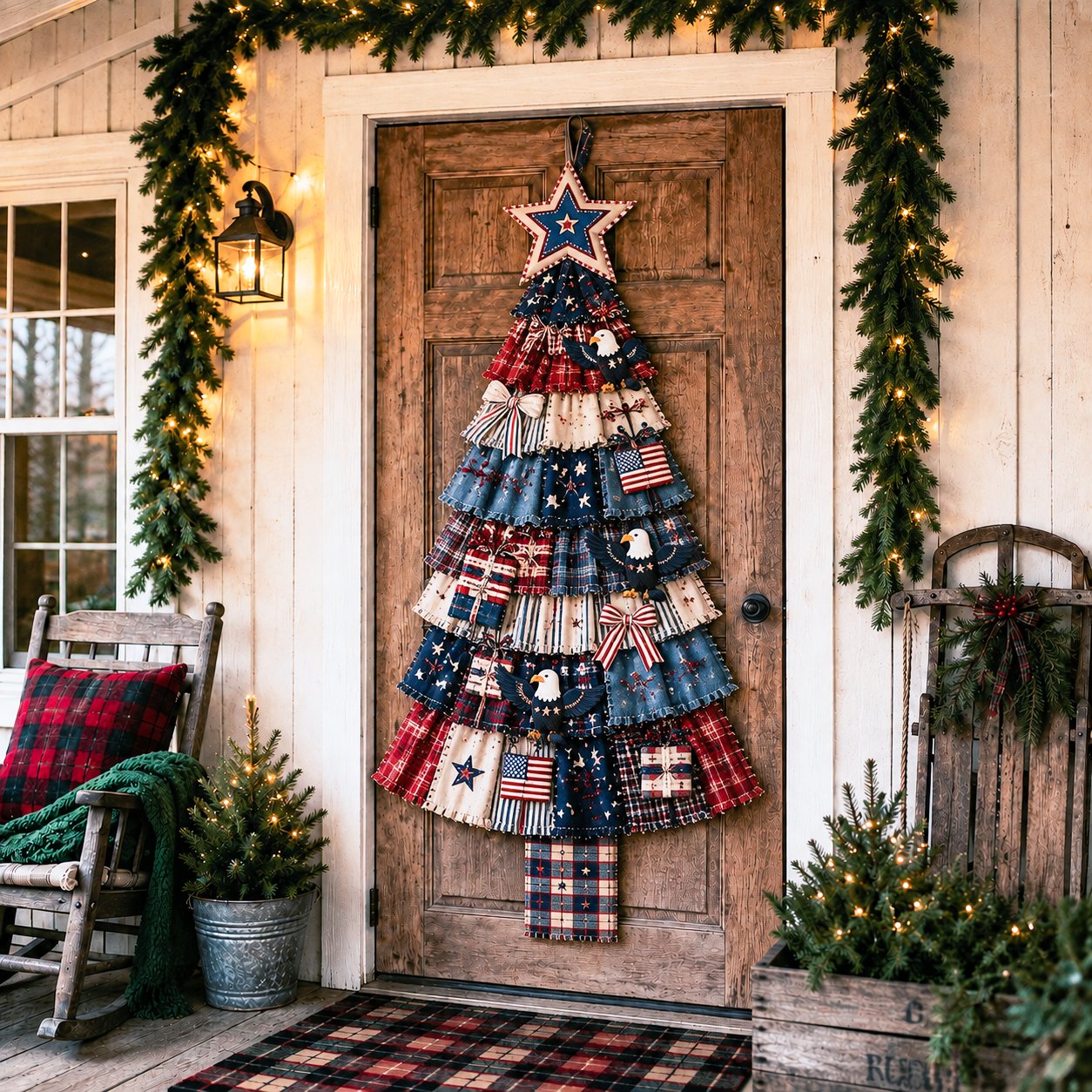 🎄Beginner-Friendly DIY Oversized Patchwork Christmas Tree Door Hanging Kit | Complete Kit with All Tools & Step-by-Step Guide Included 💕