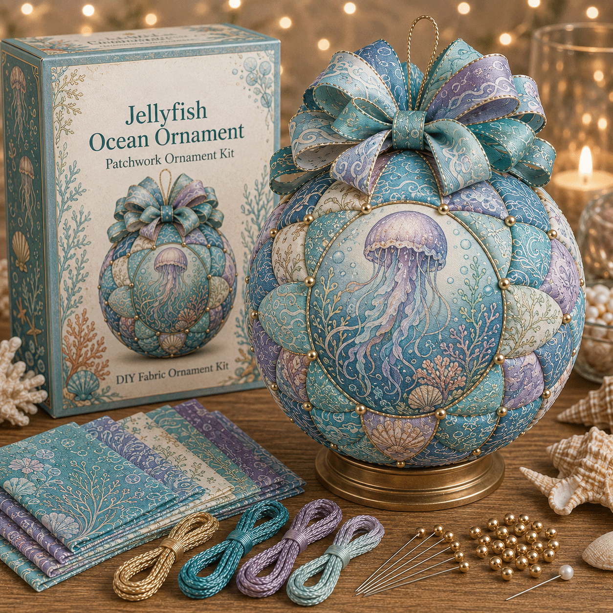 🌊 Ocean Treasures Patchwork Ornament DIY Kit