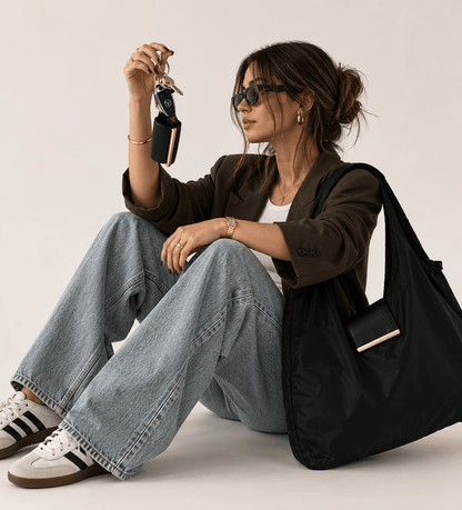 🎁Varelli Charm Transformable Bag – Stylish Vegan Leather Tote & Keychain Charm