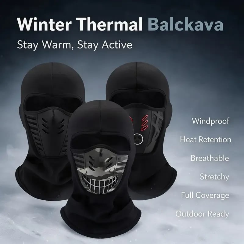Unisex Fleece Full Face Balaclava Ski Mask - Windproof, Anti-Haze, Soft Sports & Outdoor Hat, Motorcycle Accessories for Skiing, Winter Outdoor Activities