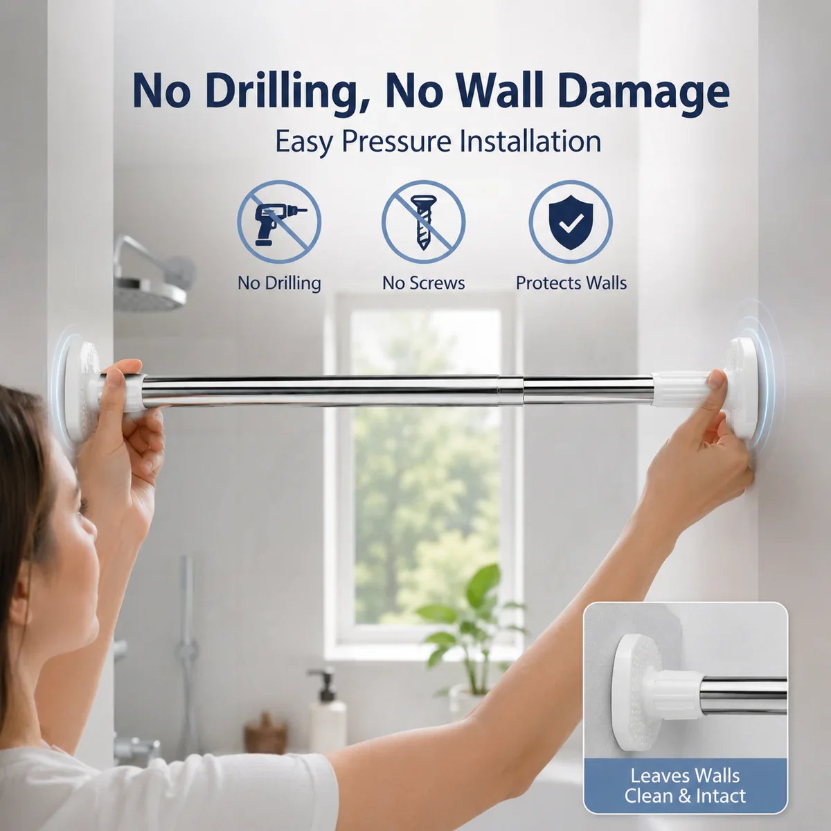 🔥LAST DAY 49% OFF🏠Drill-Free Adjustable Rod