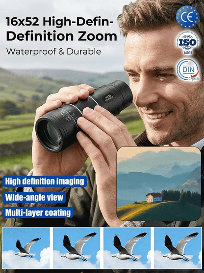 Used by American Mountain Guides! 100x HD Monocular, IPX5 Waterproof & Fog-Proof🧭🔭