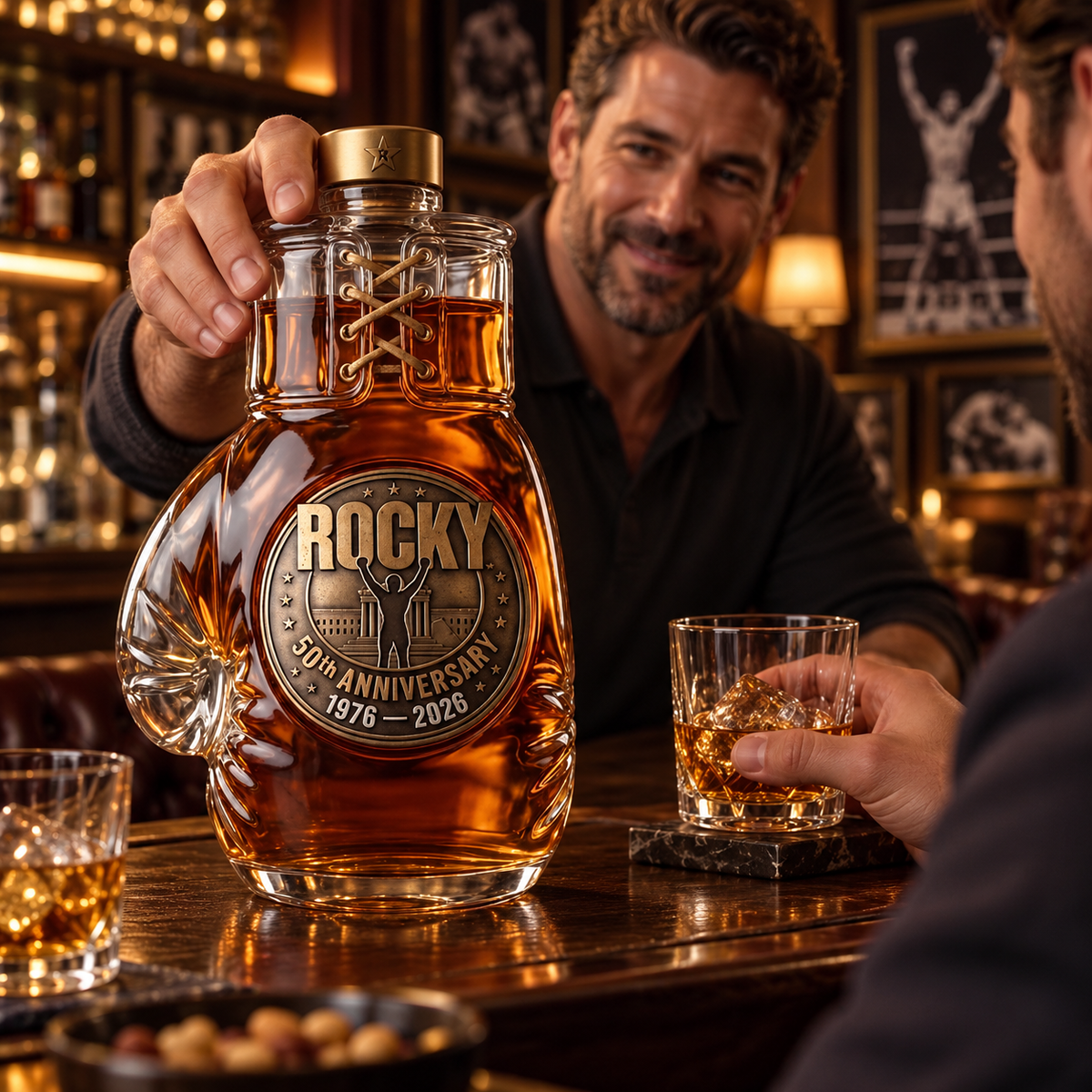 Rocky 50th Anniversary Boxing Glove Whiskey Decanter